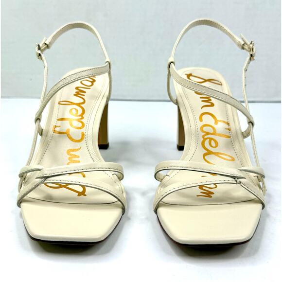 Sam Edelman Women's Emmie Strappy Dress Heels 5.5M Modern Ivory Leather NWT - Picture 3 of 8